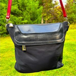 Furla Black and Red Crossbody Bag